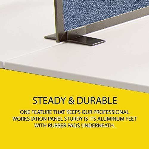 OBEX Acoustical Free Standing Privacy Screen, Cubicle Accessories Desk Privacy Panel, Desk Dividers for Office, Office Furniture Partitions Portable Sound Proof Dividers, 18" x 48", Twilight