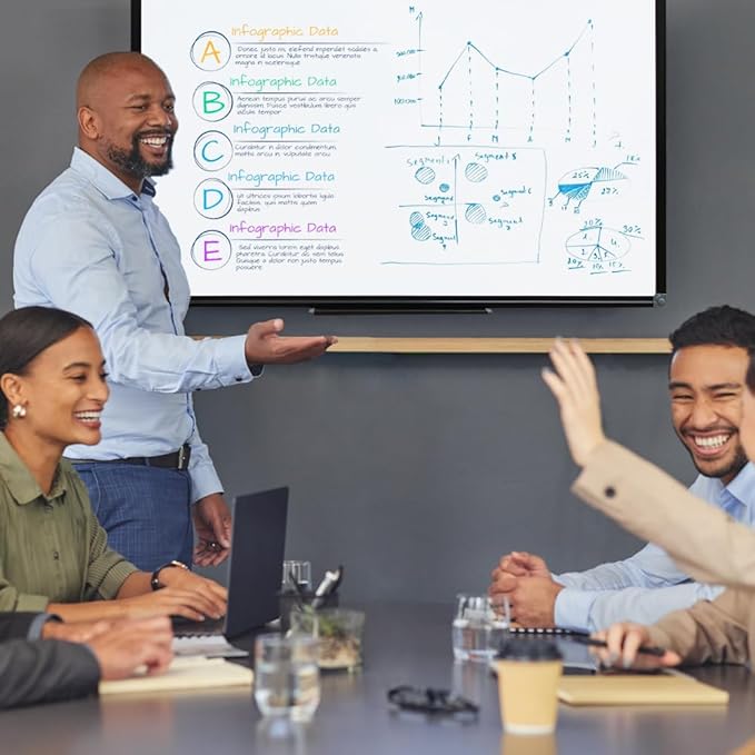 XIWODE 24x36 Inch Magnetic Dry Erase Whiteboard,Black Aluminum Frame Wall-Mounted for Home School Office Conference Room