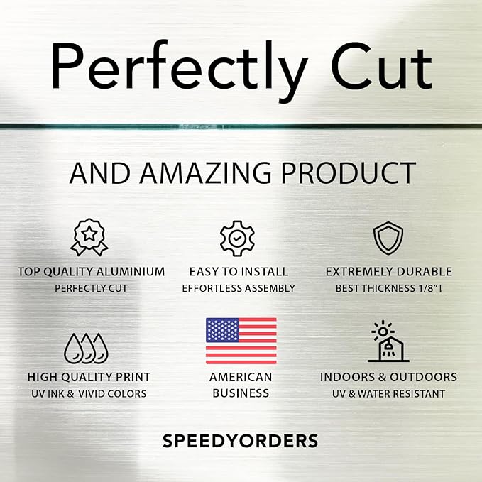 Custom Metal Business Signs, Personalized Aluminum, Customized Safety - Waterproof Outdoor, White Aluminum (Green & White, 24x18 In)
