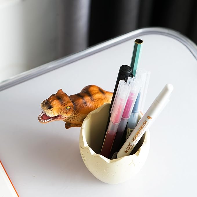 Banllis Dinosaur Pen Holder & Pencil Holder for Desk, Trex Desk Accessories Jurassic Park Office School Supplies, Dino Toothbrush Holder, Idea Gifts for Adults Kids Women Men