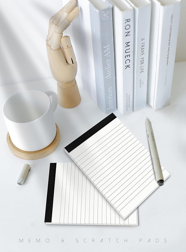Small Notepads 4x6 for Office 6 Pack Pocket Note Pads 4x6 for Reminders and Notes Writing Pads of Work Memo Pads Lined Paper for Home Note Pads for Household to Do List Scratch Pads 30 Sheets Each