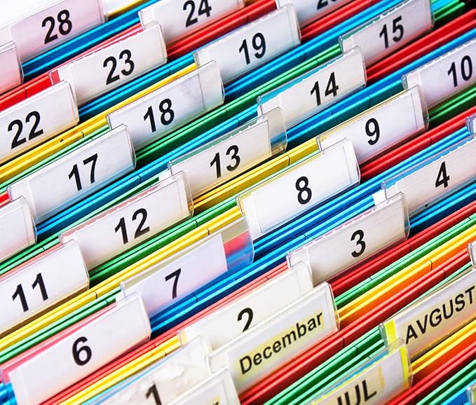 HERKKA Extra Capacity Hanging File Folders, 30 Pack Reinforced Letter Size Hanging Folders with Heavy Duty 1 Inch Expansion, Designed for Bulky Files, Medical Charts, Assorted Colors