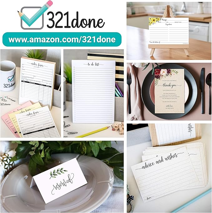321Done Magnetic Meal Planning Notepad - Large Letter Size (8.5x11) Weekly Menu Planner Tear-Off Refrigerator Fridge Shopping List Meals Grocery Memo Pad - Perforated Sunday Start, Made in USA