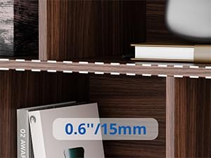 Cozy Castle Brown Bookshelf, 3-Tier Open Shelf Bookcase, 10 Cube Storage Organizer with Anti-Tilt Device for Bedroom, Living Room, 55.11" W x 11.61“D x 40.94“H
