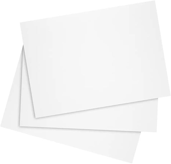 Reskid White Cardstock Thick Paper - Blank Heavy Weight 110 lb Cover Card Stock - 100 Pack (2x3.5, Inches)