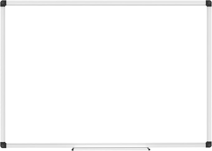 XBoard Large Magnetic Whiteboard 60 x 40 Inch, Dry Erase Board for Wall with Marker Tray | Aluminum Frame Message Presentation Board for Office School Homeschool