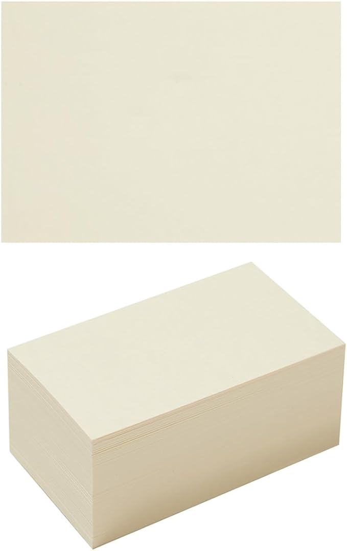 50 Sheets Blank Cardstock Paper 250 GSM Thick Heavy Cards Stock for DIY Art Projects, Card Making, Postcards, Greeting Cards, Birthday Party, Wedding Invitations (Cream, 4x6 inches)
