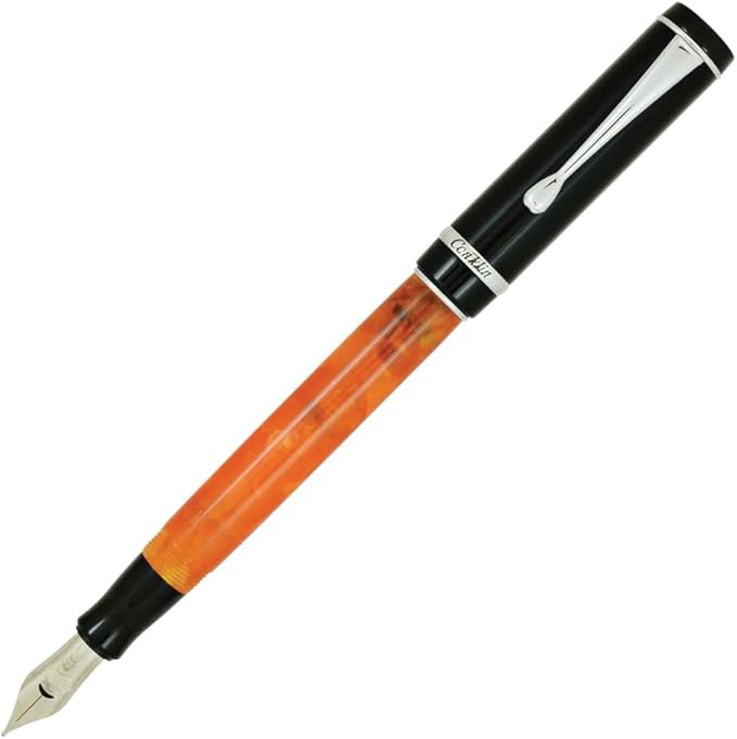 Conklin Duragraph Fountain Pen Orange Nights - Medium Nib, Elegant Writing Instrument with Vibrant Finish