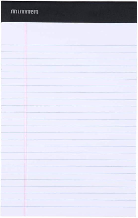 Mintra Office Legal Pads, ((Basic 6pk - (Pastel Set #2), 5in x 8in, Narrow Ruled))