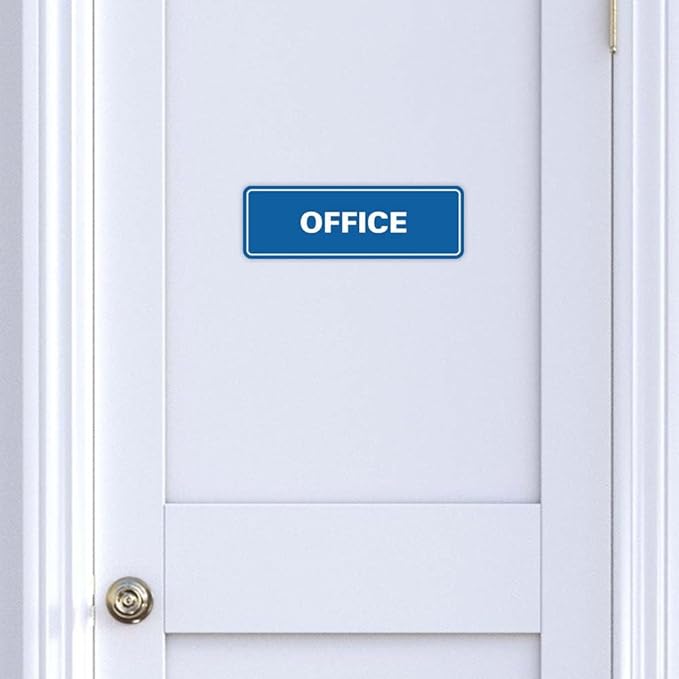 Signs ByLITA Standard Office Sign - Professional Business Signage - Easy to Install (Black Gold) - Large 5 Pack