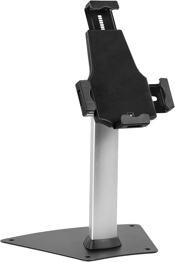 Mount-It! iPad Stand, Secure Universal Tablet Kiosk POS Locking Tablet Countertop Stand for Desk, Fits iPad, Air, Samsung Galaxy Tab, Surface Go & 7.9"- 10.9" Tablets
