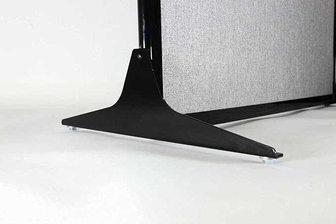 Versare Workstation Partition | Portable Wall Divider | Modern Office Cubicle | Free Standing Privacy Screen | Flexible Work Space | 33" x 70" Red Fabric Panels