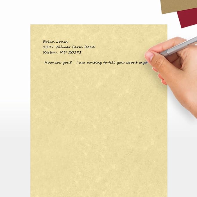 LUXPaper 8.5" x 11" Paper | Letter Size | Gold Parchment | 60lb. Text | 250 Qty