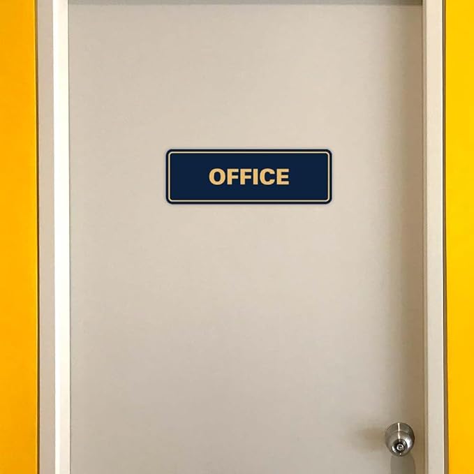 Signs ByLITA Standard Office Sign - Professional Business Signage - Easy to Install (Red) - Small 1 Pack