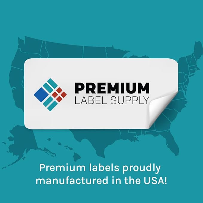 Premium Label Supply Waterproof Matte White Sticker Labels – 4" x 3.33" – Inkjet Printers Only – (6 per Sheet), 10 Sheets - 60 Total Adhesive Labels