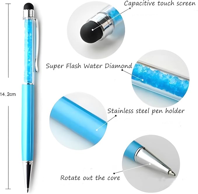 Yucold Customized Pens with Name/Logo - Touch Screen Stylus Ballpoint Pen, Perfect for Weddings, Business & Personalized Gifts (Wine red,50)