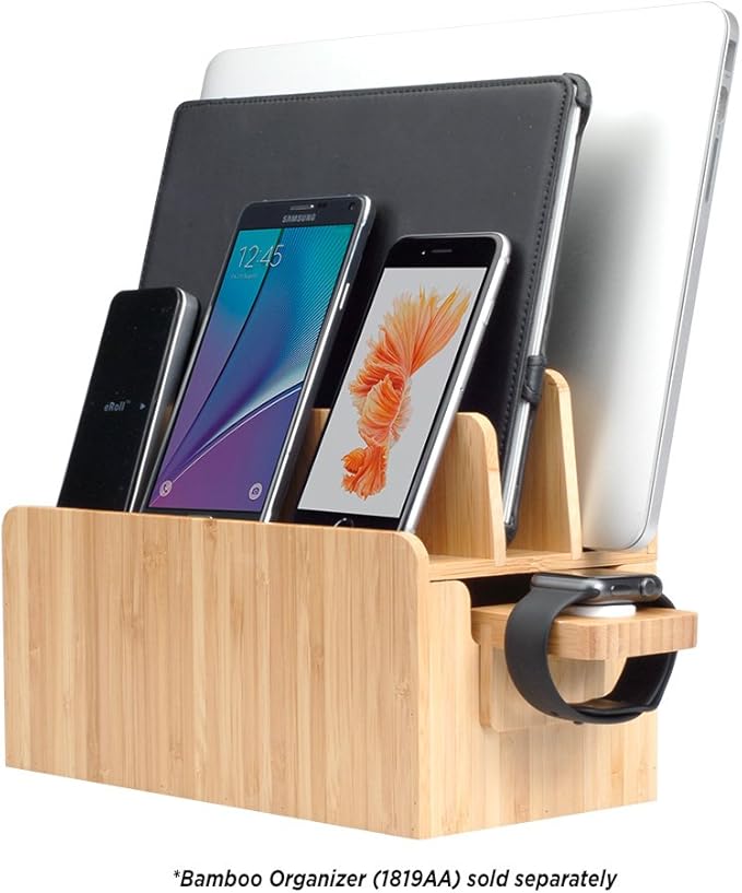 MobileVision Compatible Stand for Apple iWatch Adapter for use with Bamboo Charging Stations and Multi-Device Organizers