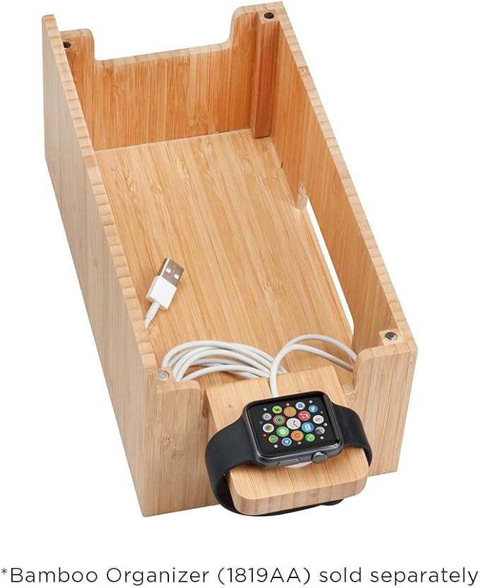 MobileVision Compatible Stand for Apple iWatch Adapter for use with Bamboo Charging Stations and Multi-Device Organizers