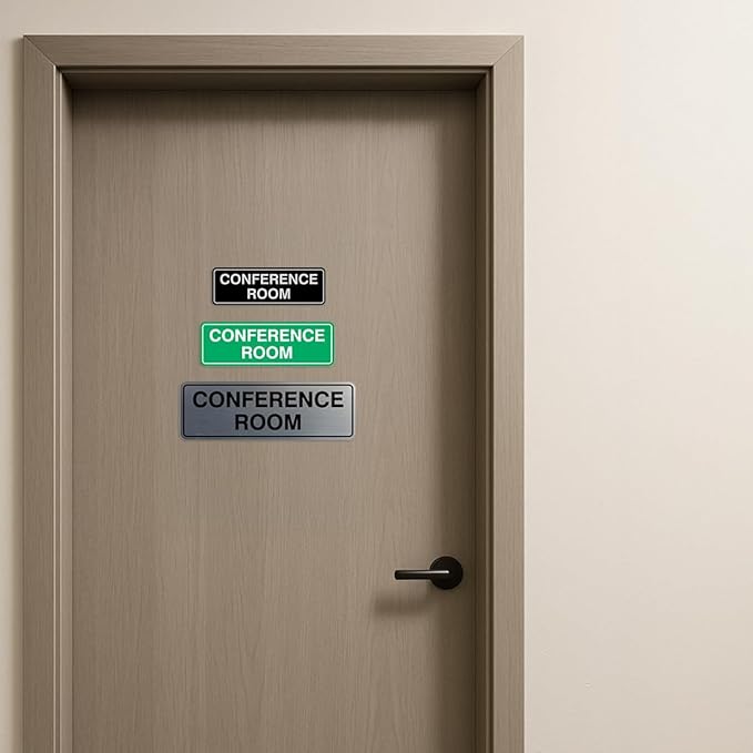 Standard Conference Room Sign - Blue/Gold - Large 2 Pack