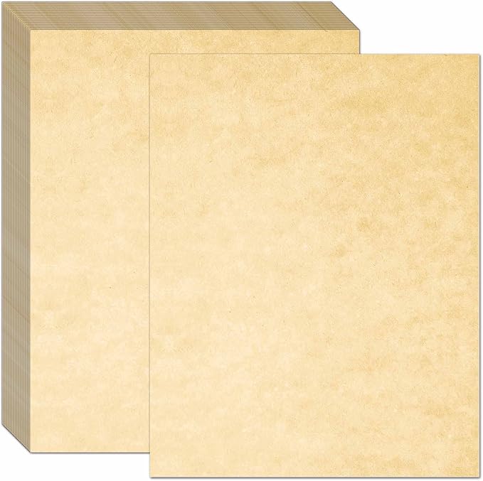 50 Thicker Stationery Vintage Antique Design Printing/Writing Papers 8.5 x 11 in, Christmas Stationery, Decorative Printer Paper for Invitation, Resume, Award, Diploma, Craft, Certificate (vintage 1)