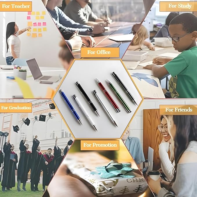 Yucold Customized ballpoint pens in bulk, personalized ballpoint pens with free engraving, for use in companies, enterprises, graduation anniversaries (Green,130)