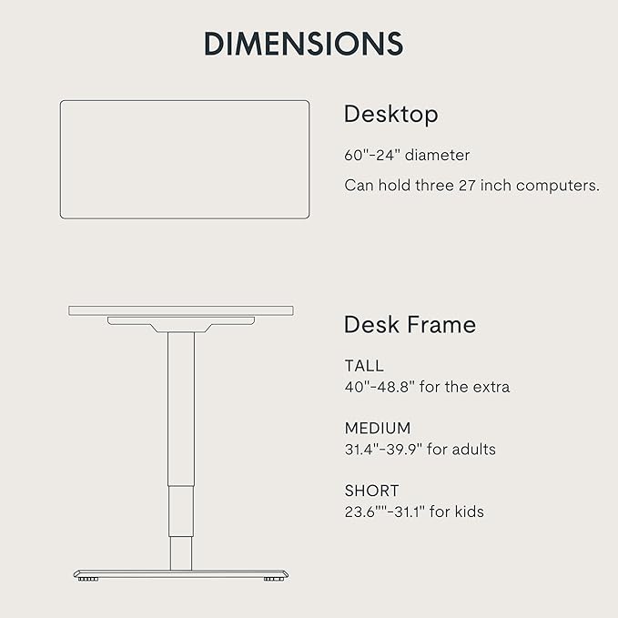 FLEXISPOT E6 3-Stage Dual Motor 60 x 24 Electric Standing Desk Sit Stand Up Desk, Holds 220 lbs, Adjustable Height w/Memory Presets, One-Piece White Desktop & White Frame, Ships in 2 Boxes