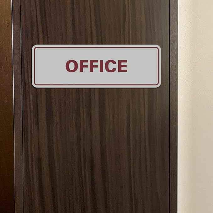 Signs ByLITA Standard Office Sign - Professional Business Signage - Easy to Install (Black/Gold) - Small 1 Pack