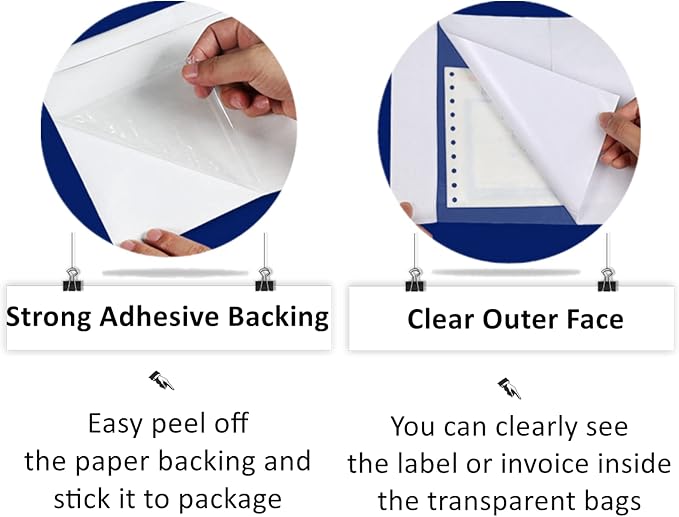 Coopaty 6" x 9" Adhesive Packing List Envelopes Clear Plastic Mailing Shipping Envelope Pouch (100 Pack)