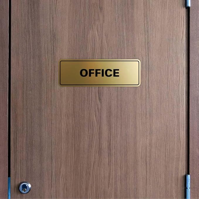 Signs ByLITA Standard Office Sign - Professional Business Signage - Easy to Install (Red) - Small 1 Pack