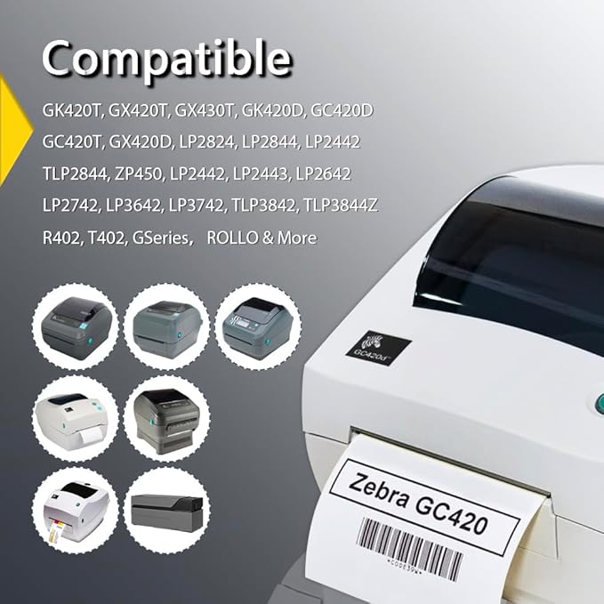 BETCKEY - 1" x 3" Barcode & Address Labels Compatible with Zebra & Rollo Label Printer,Premium Adhesive & Perforated[Orange, 6 Rolls, 3120 Labels]