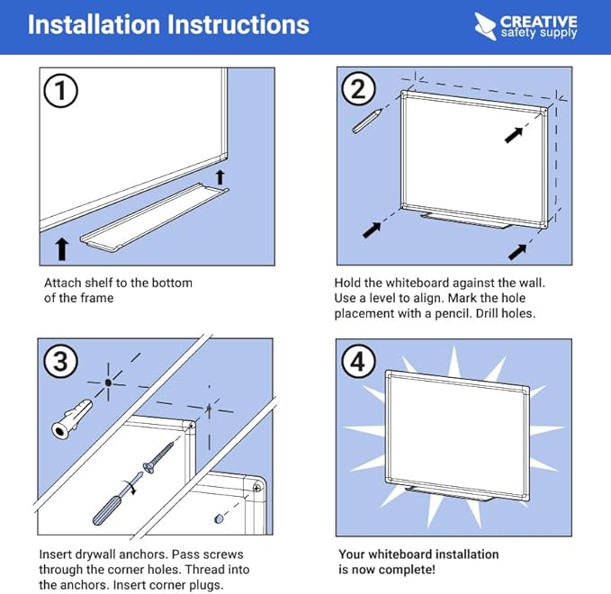 Project Planning Dry-Erase Whiteboard 60" x 40"