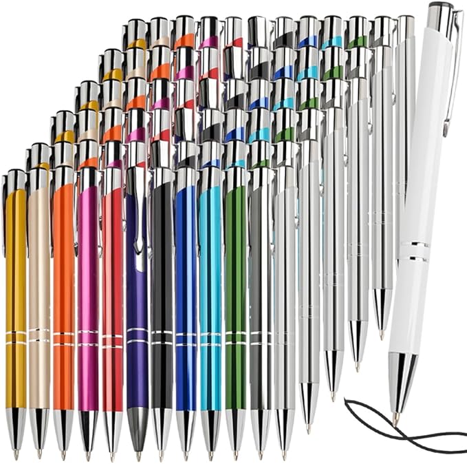 Yucold Customized ballpoint pens in bulk, personalized ballpoint pens with free engraving, for use in companies, enterprises, graduation anniversaries (Green,130)