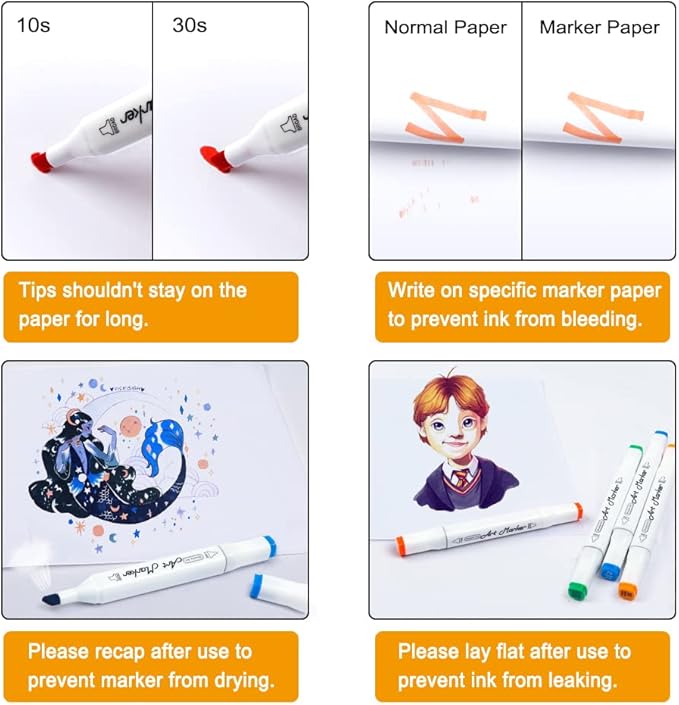 Shuttle Art 280 Colors Dual Tip Alcohol Based Art Markers, 279 Colors Permanent Marker Plus Colorless Blender, Micro-tip Pens, White Highlighter Pens, Marker Bag with Holders for Kids Adult Coloring