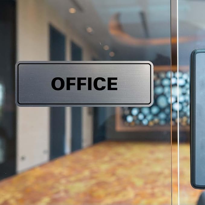 Signs ByLITA Standard Office Sign - Professional Business Signage - Easy to Install (Black) - Small 1 Pack
