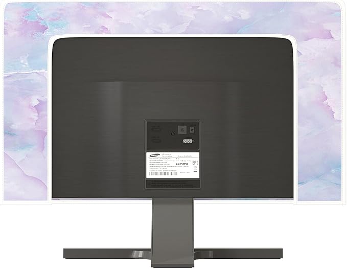 Baocicco Violet Marble Waterproof 45, 46, 47, 48 Inch TV Dust Cover Anti-Static Dustproof Abstract Creative Desigen Television Accessories TV LCD Screen Texture TV Decoration for LED LCD OLED TVs
