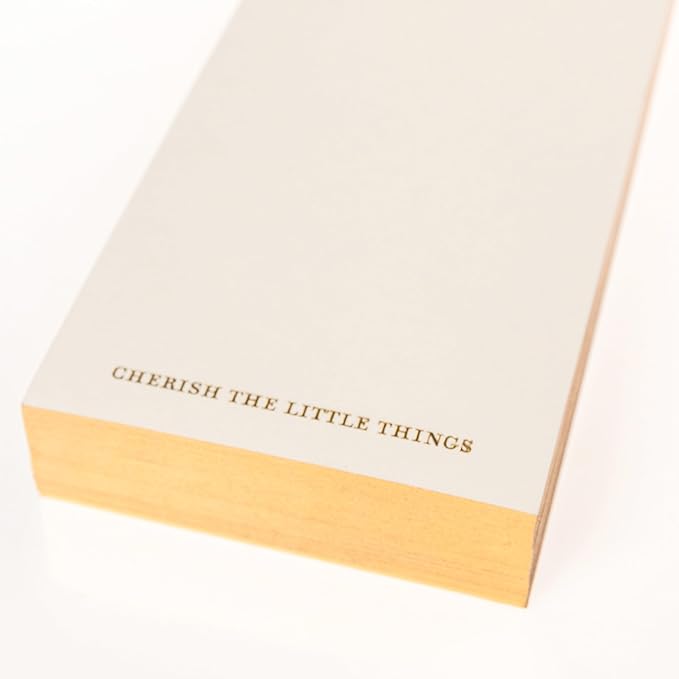 Graphique Cherries Designer List Pad Luxe Collection, Gold Foil Embossed To-Do Notepad, Writing Pad with150 Pages, 4” x 9.75”