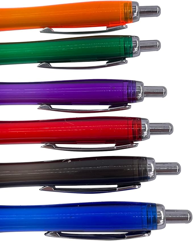 HEYZARDA Personalized Pens with Name Custom Text Logo Retractable Customized Ballpoint Pens for Church Office Business 50 Pcs, Red