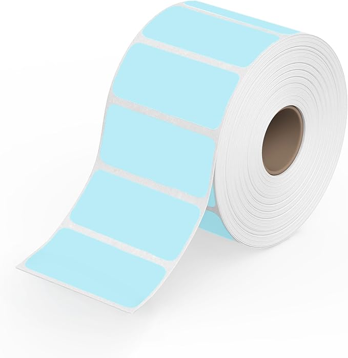 Rollo 2x1 Sticker Labels - Roll of 1,000 Blue Labels - Multi-Purpose Direct Thermal Printer Stickers