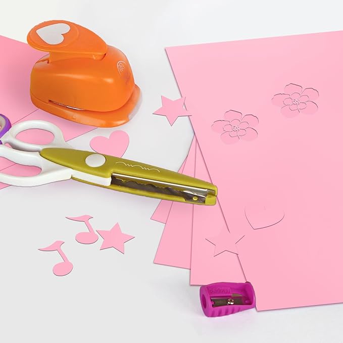 50 Sheets Pink Cardstock 8.5 x 11 Thick Paper, Goefun 80lb Card Stock Printer Paper for Arts & Crafts, Presentations, Stationary Printing, Valentines Day