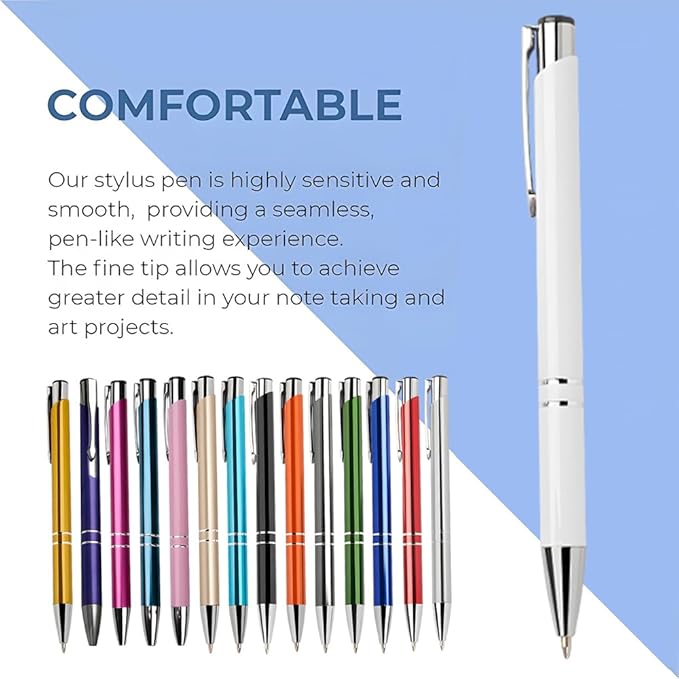 Yucold Customized ballpoint pens in bulk, personalized ballpoint pens with free engraving, for use in companies, enterprises, graduation anniversaries (Sky blue,13)