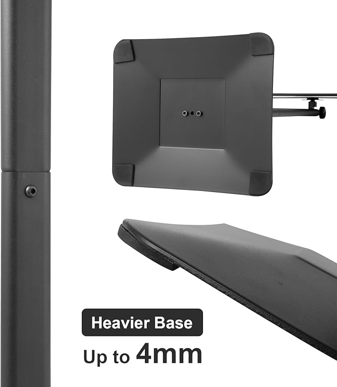 DISPLAYSWORKER Adjustable Heavy Duty Pedestal Sign holder floor Stand, acrylic sign stand poster stand , Standing Floor for 8.5 x 11 inch,Black (black, acrylic frame 8.5-x-11-inch)