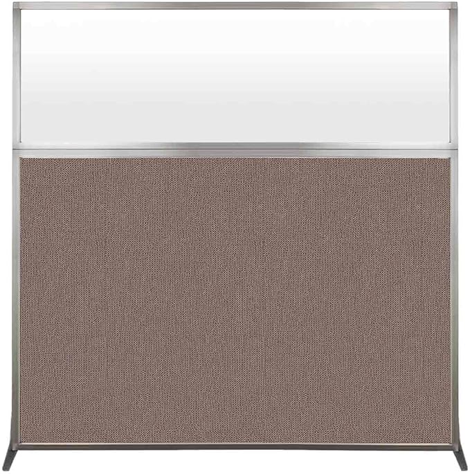 Versare Hush Screen Portable Room Divider | Workstation Wall Divider | Freestanding Privacy Hush Panels | Frosted Windows | Fabric Office Divider Screen | Great for Room Separation