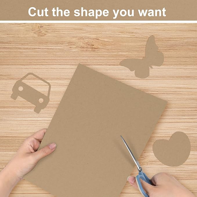 50 Sheets Brown Cardstock Paper, Colored Printer Paper 8.5 x 11, Card Stock Thick Construction for Craft,Scrapbook，Office Printing, Invitations, Certificates，92 lb/250gsm