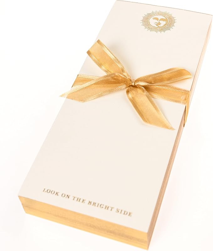 Graphique Sun Designer List Pad Luxe Collection, Gold Foil Embossed To-Do Notepad, Writing Pad with150 Pages, 4” x 9.75”
