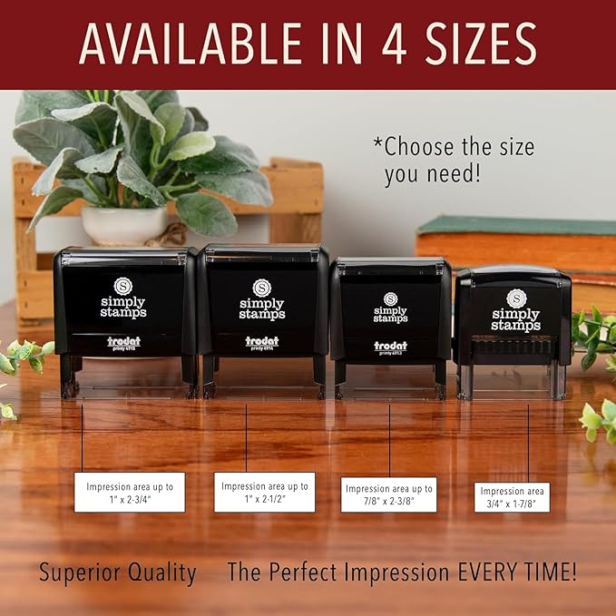 Self Inking Modern Address Stamps | Custom Return Address Stamper (Bold Branch, Large)