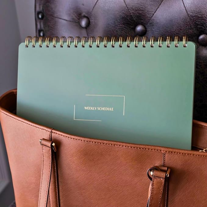 Merely Home Undated Daily Planner | 8.25” x 11.75” To Do List Notebook | Work Productivity ADHD Organizer | Men and Women Planner | College Supplies | Evergreen | Portrait Layout