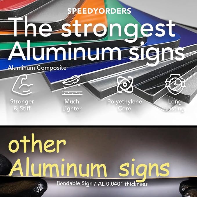 Custom Metal Signs, Personalized Aluminum, Customized Safety, Business Signs, Waterproof Outdoor, White Aluminum (Green & White, 30x24 In)