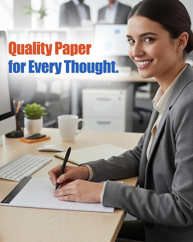 Mintra Office Legal Pads (Double Pad 3pk (White), 8.5in x 11in (Narrow Ruled))
