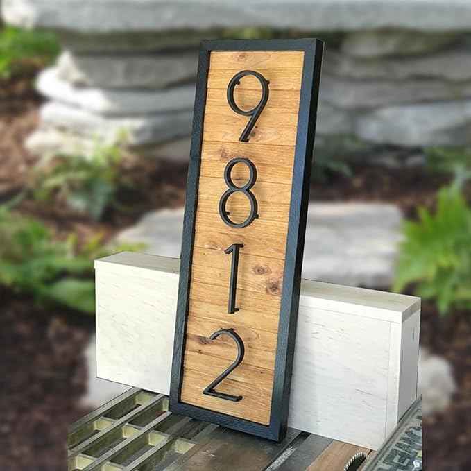 5" Floating Stainless Steel Address House Number, Modern Metal Anti-Rust House Numbers with Nail Kits for Door Garden Mailbox Decor Visibility Signage (1)