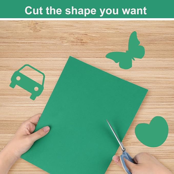 OcePor 100 Sheets Christmas Green Cardstock Paper, Colored Printer Paper 8.5 x 11, Card Stock Thick Construction for Craft,Scrapbook，Office Printing, Invitations, Certificates，92 lb/250gsm
